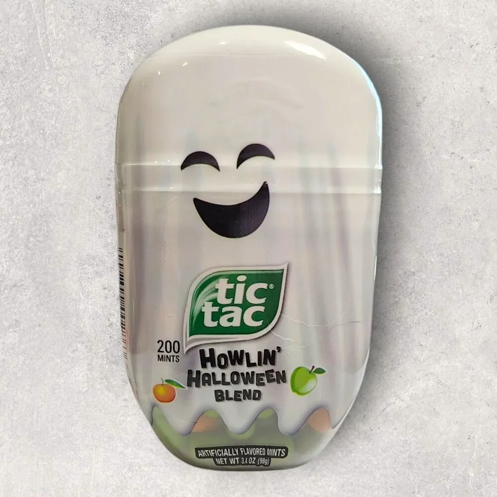 Rare TicTac Howlin Halloween Ghost Blend 200 Mints Sealed Collectible Apple